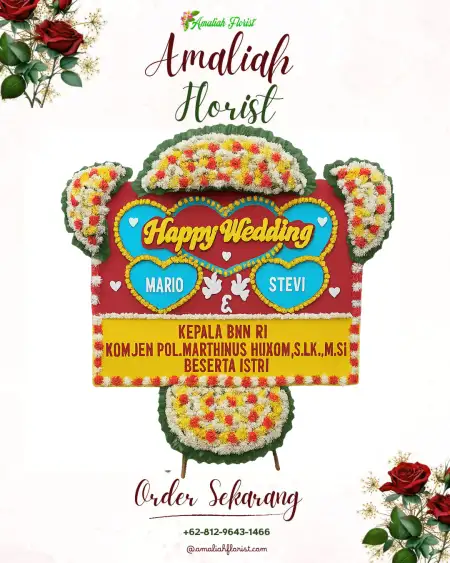 Papan Bunga Pernikahan Dlisen Wetan